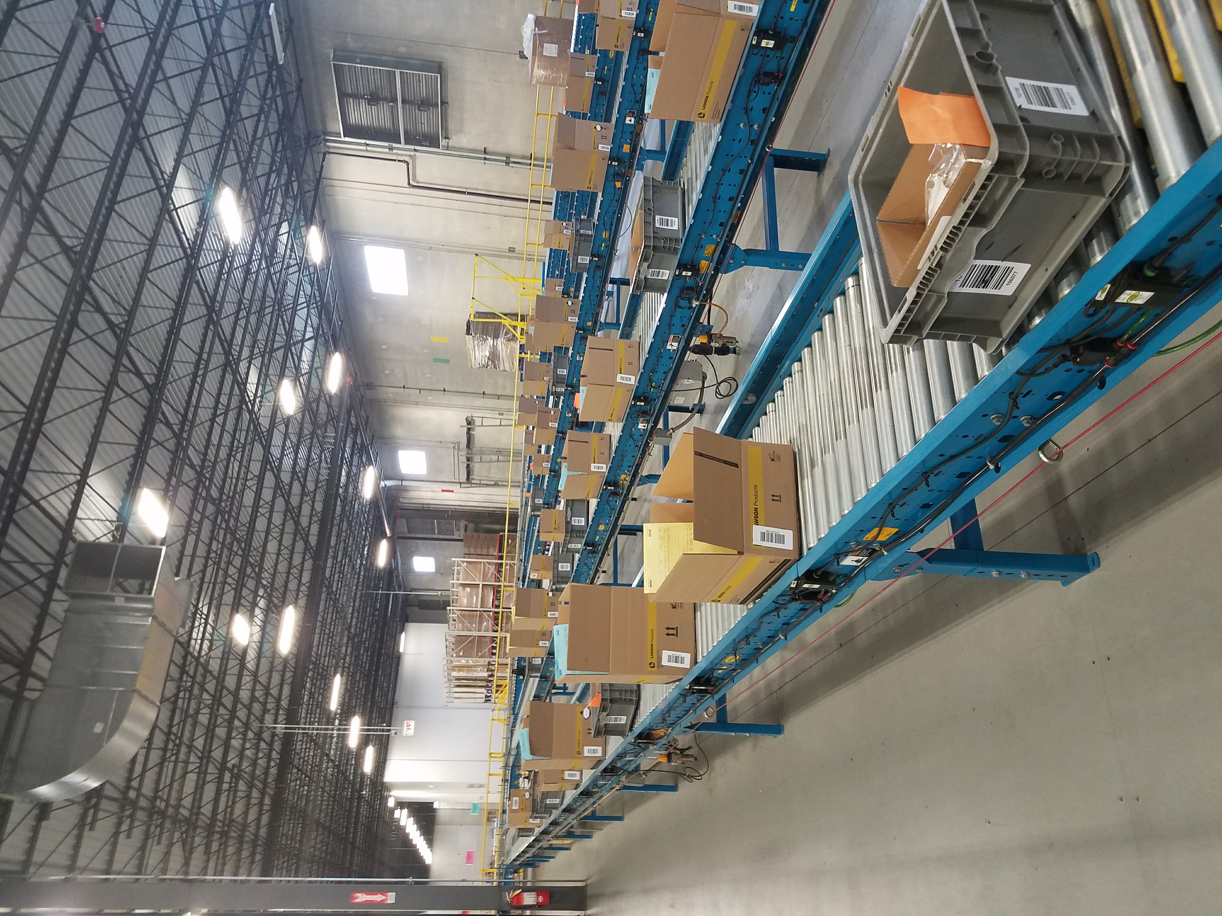 boxes on conveyor